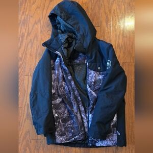 Quiksilver Kids Jacket - Black and Purple